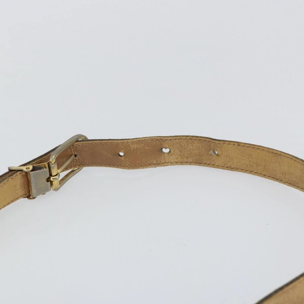 Christian Dior Honeycomb Canvas Shoulder Bag PVC Leather Beige Gold Auth ar13753 - Picture 9 of 16